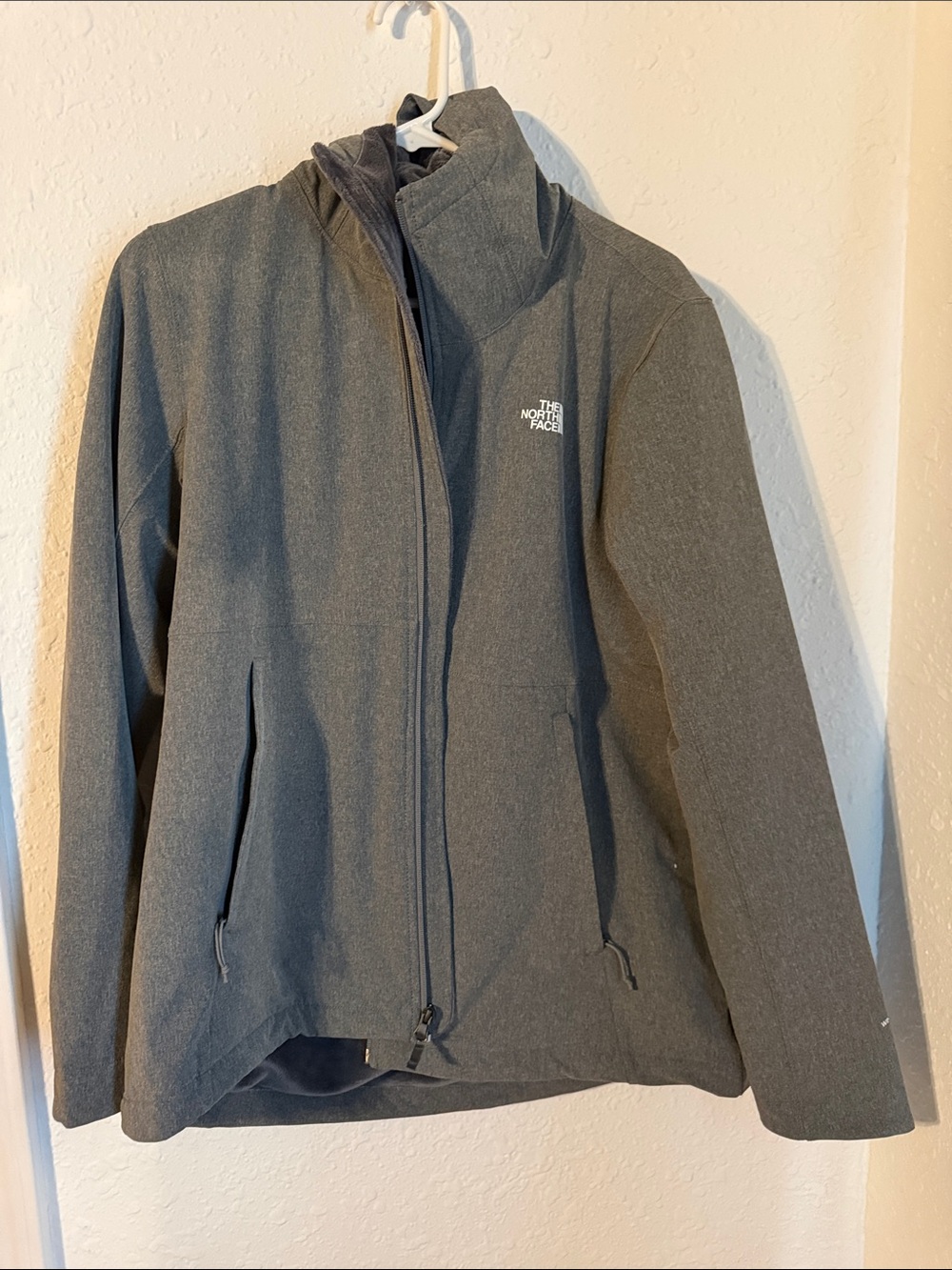 The North Face Charcoal Grey Hooded Softshell Jacket